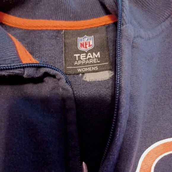 CHICAGO BEARS Apparel Full Zip Up Athletic Jacket Navy Orange Medium - Picture 5 of 5
